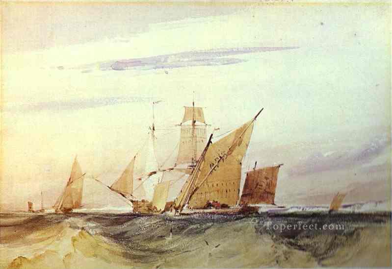 1825年ケント沖での船出 リチャード・パークス・ボニントン油絵